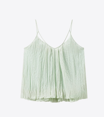 COMME MOI  Beach Lace-up Flower Bud Open Back Short Top - BEAUTY.