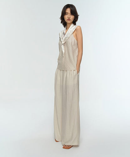 COMME MOI Summer Fashion Beaded V-Neck Suspender Layer - CHLOE.