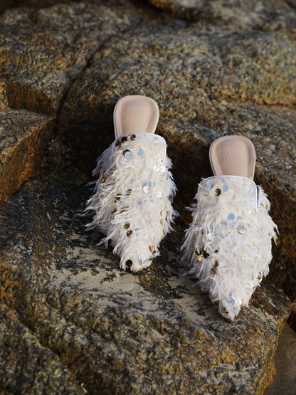 B-FEI casual semi-support Chinese mules-LINA.