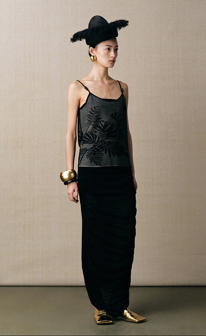 ZHUCHONGYUN new Chinese jacquard camisole-ADUNI.