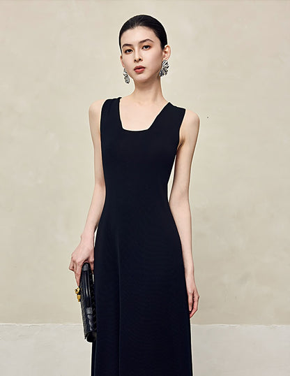 HECO Back Cross Midi Sleeveless Dress - SAVIOR.