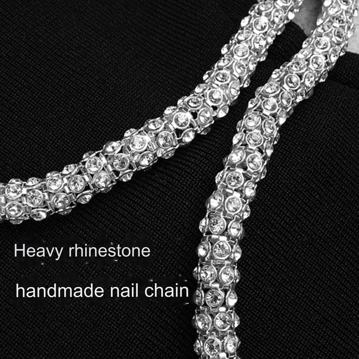 DOLLY High End Sleeveless Rhinestone Halter Neck Slim Fit Short Date Dress-