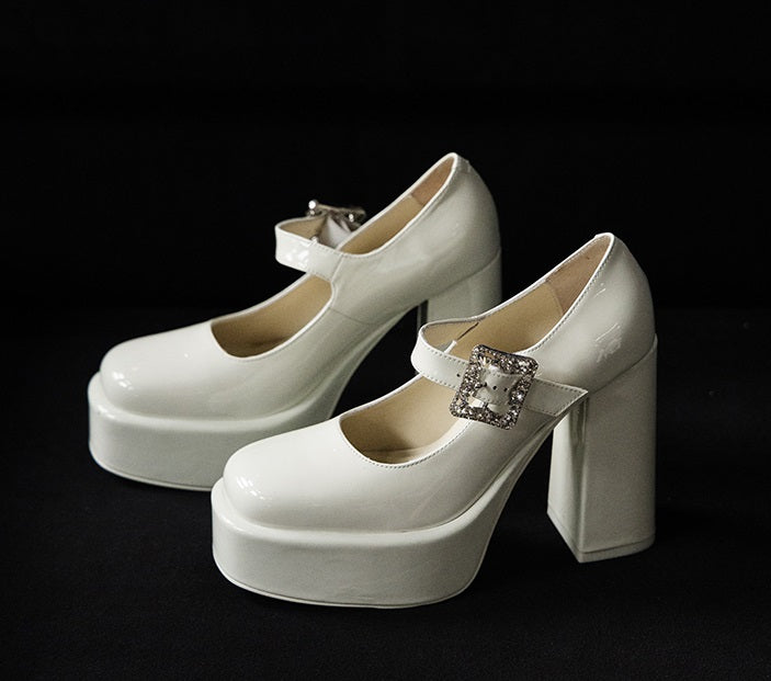 SHOESZOOO Platform High Block Heels - LENGTHIE.