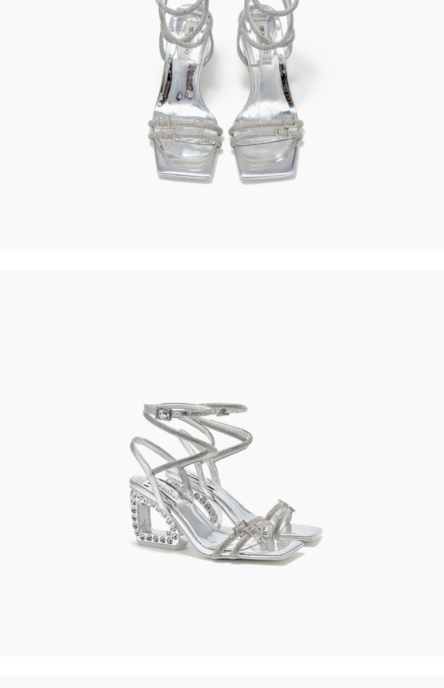 SHOESZOOO Slotted Strappy Open Toe Sandals Leather Block Heel  - DESTINY.