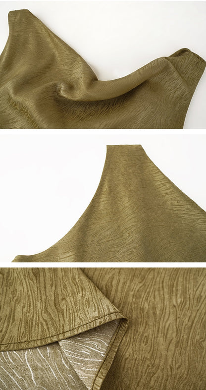 HECO Chinese back cross pearlescent vest top suspenders - COLAR.