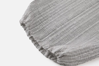 ZHUCHONGYUN Summer Silver Striped Pleated Airy Bloomer Pants--CELTY