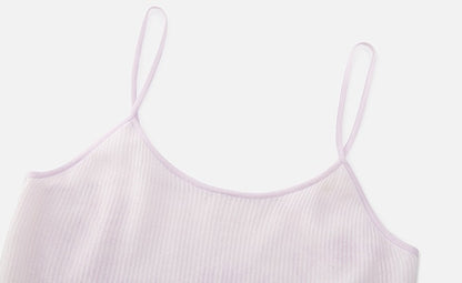 ZHUCHONGYUN pink suspender simple camisole top-MAX.