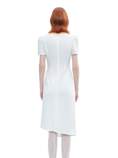 YES BY YESIR | Swaying Floral Pleated Short Sleeves Dress - FLORIANA.