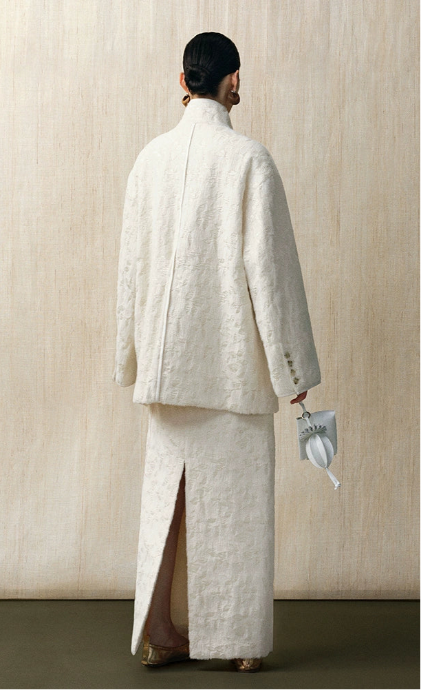 ZHUCHONGYUN white floral print large pocket loose jacket-LANA.