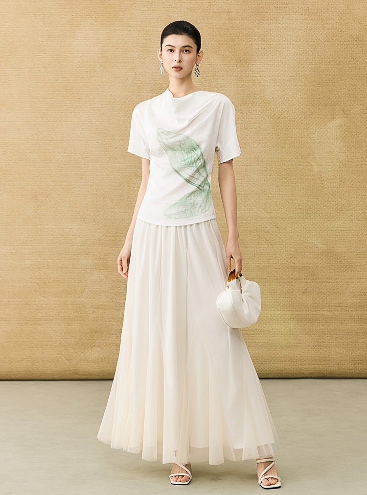HECO Chinese style simple large elegant and flowing skirt - ELITE.