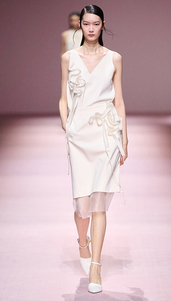 COMME MOI summer women's short flower V-neck vest - MAEVE.