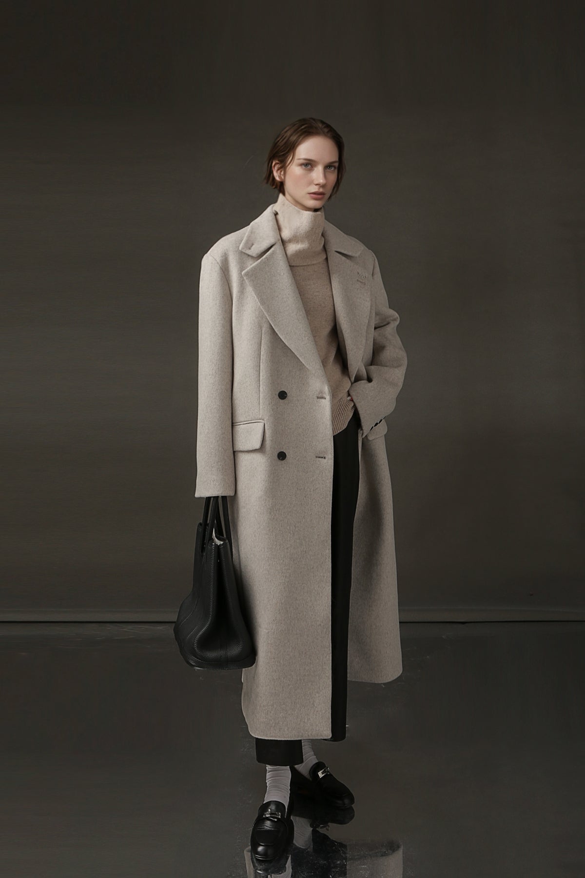 PIAOIN Niche Designer High-End Korean Mid-Length Coat-KATE