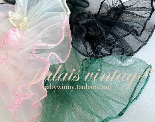 Le Palais Vintage Retro See-through Gauze Lace Gloves-Molly.