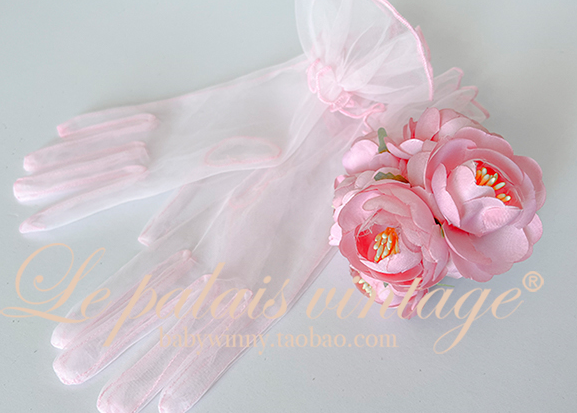 Le Palais Vintage Retro See-through Gauze Lace Gloves-Molly.
