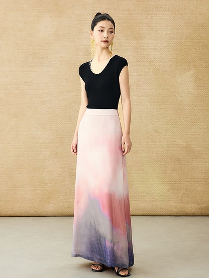 HECO Chinese Blended Temperament Silk Drape Hip Skirt - SOULS .
