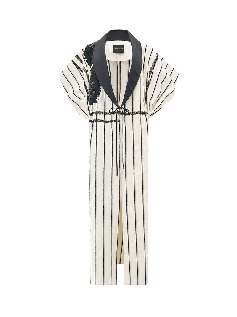 M essential Mackay designer embroidered workshop beaded robe dress pant set - augy.