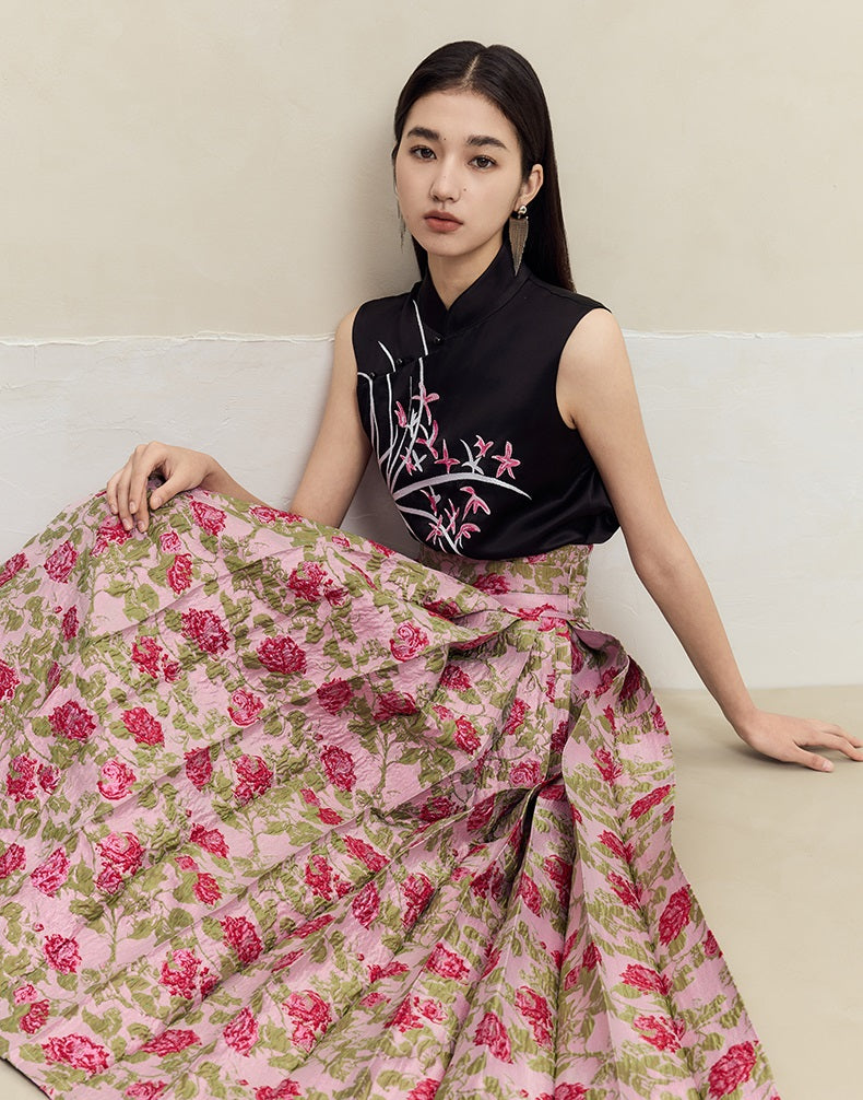 HECO sleeveless purple black white vest top women - waters.