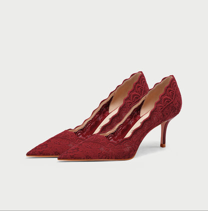 Pjjuu Red Chinese Style Xiuhe Wedding Shoes - GABRIEL