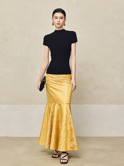 HECO Pit Strip Half-high Neck Short Sleeve T-Shirt - FLY.