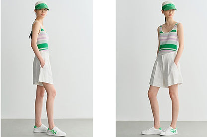 COMME MOI  summer colorful striped skinny wool knit vest top - HAZEL.