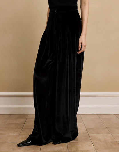 HECO Velvet Casual Wide-leg PANTS - STAT.