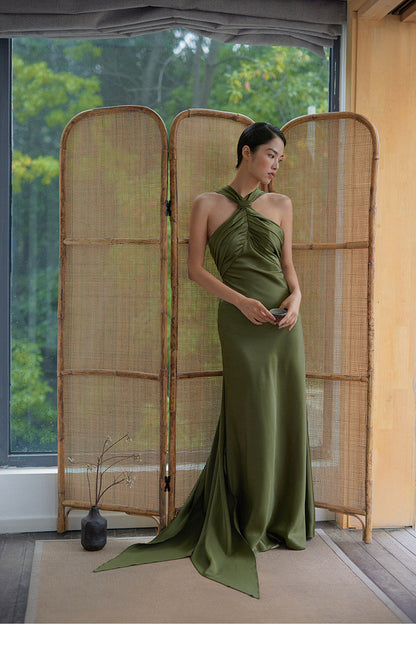GOUDIN Toast party performance dignified long skirt dress-JAGNA.