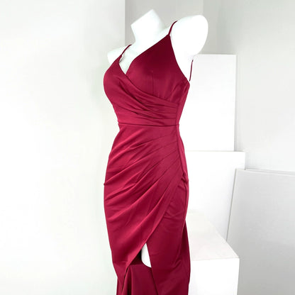 DOLLY High End Sleeveless Slim Fit High Waist Long Slit Fish Tail Cocktail Dress-KEEKEE