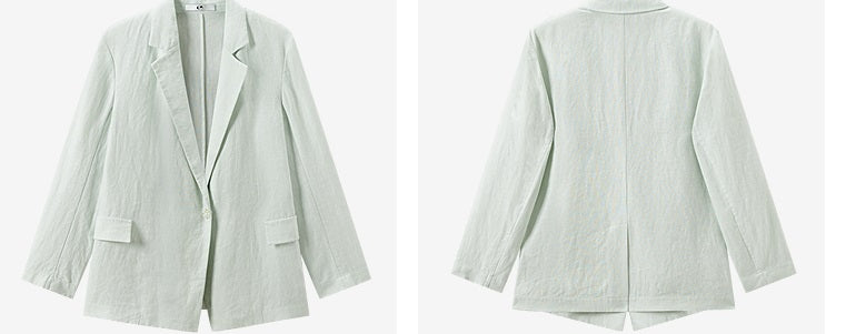 COMME MOI Lv Yan designer summer high-tech linen suit - GRACE.