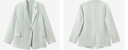 COMME MOI Lv Yan designer summer high-tech linen suit - GRACE.
