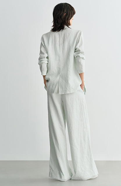 COMME MOI Linen High Waist Wide-leg Pants - THOMAS.