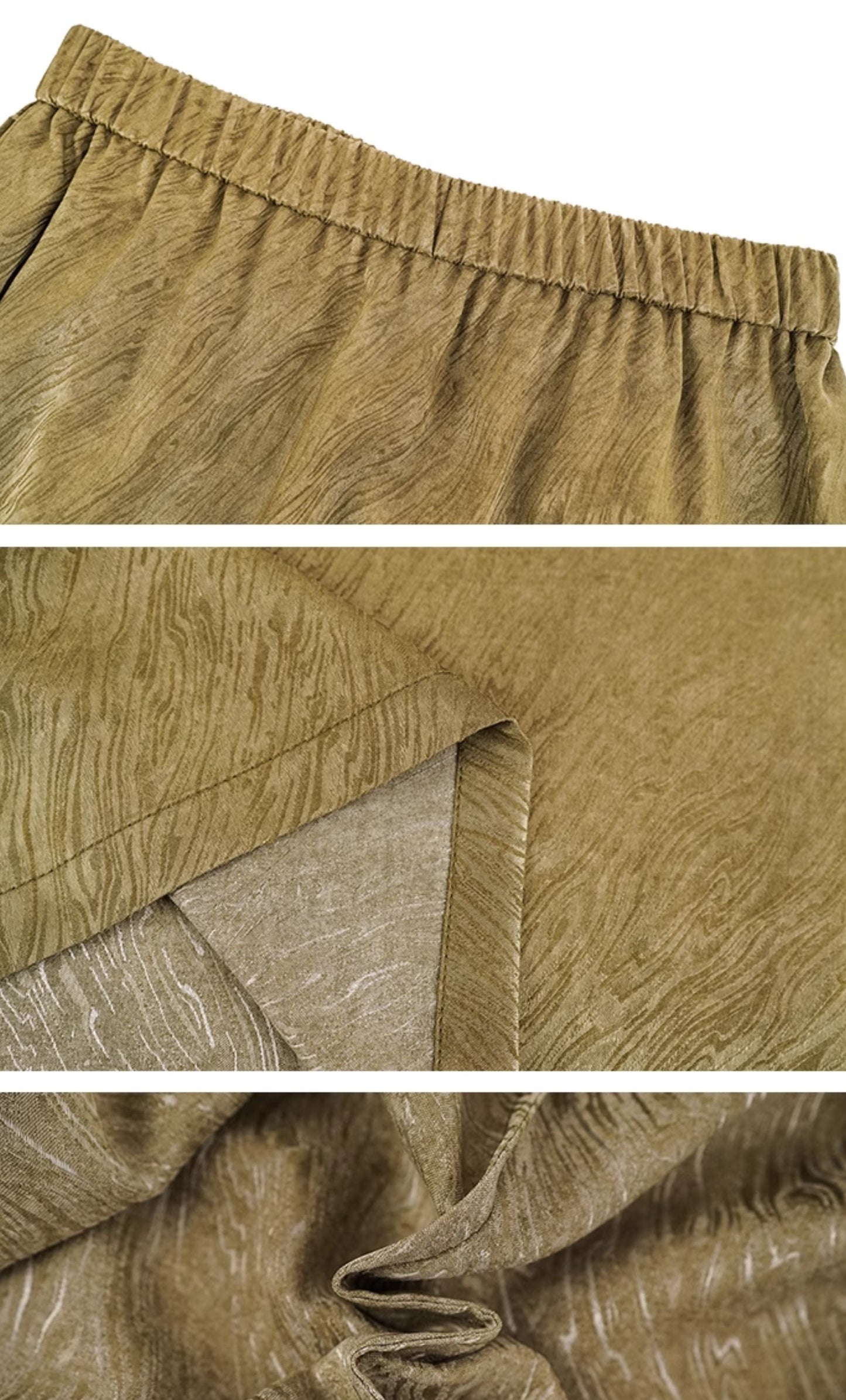 HECO Chinese Temperament Pearlescent High-Waisted High-End Texture Skirt - HELLS.