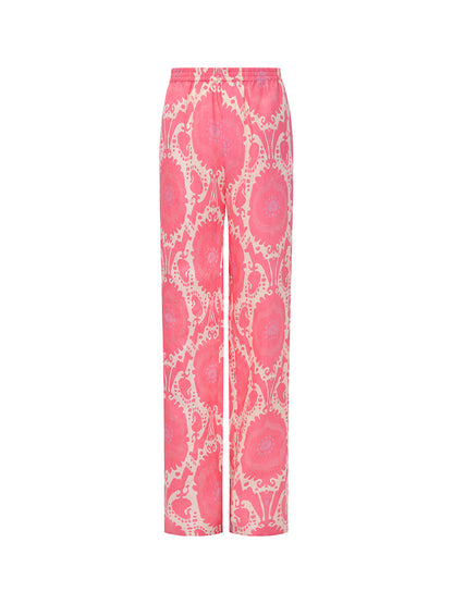 M essential Mackay designer Tuohua calico Burmese tree appliqué embroidered shirt pant set - tao