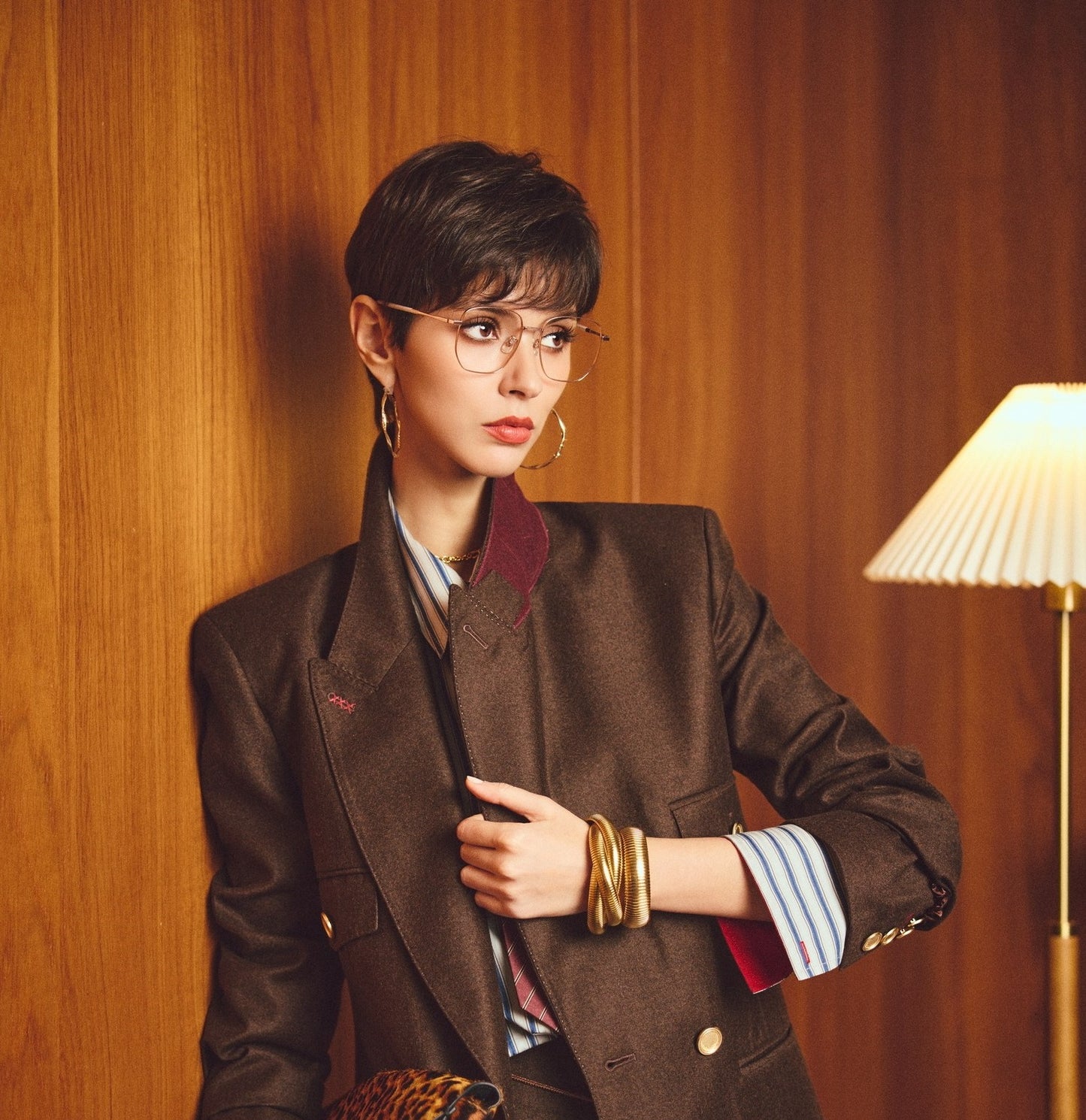 ANNASPEAK ROSSO Red Suit Pants Set-ADIO.