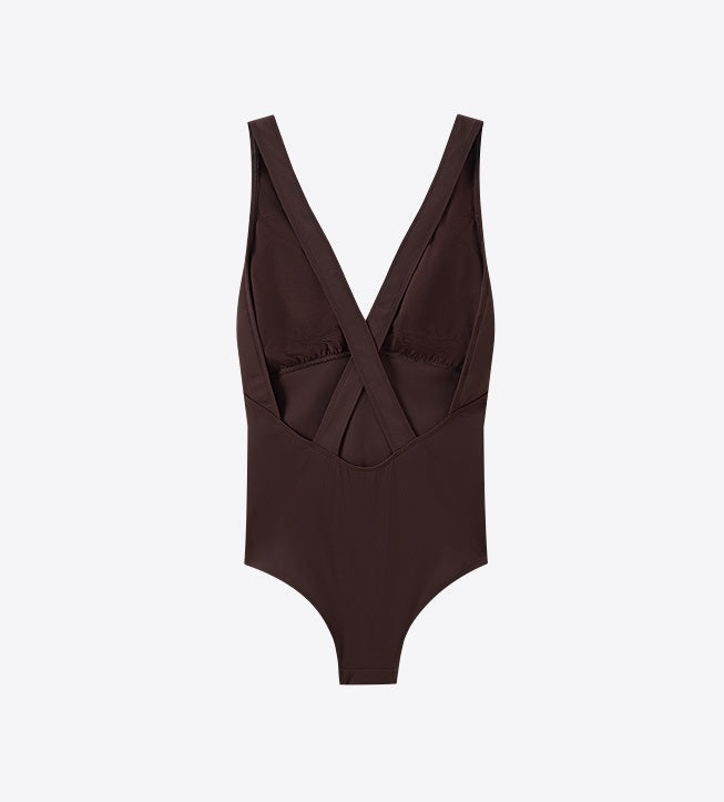 COMME MOI  sexy lace-up big backless one-piece swimsuit - ELINA.