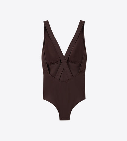 COMME MOI  sexy lace-up big backless one-piece swimsuit - ELINA.