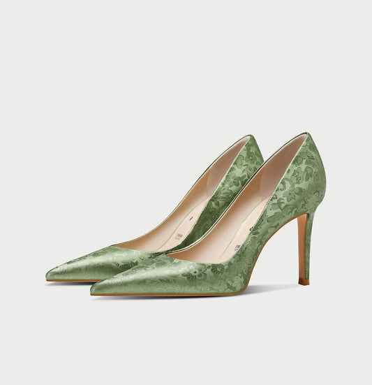 Pjjuu Green Stiletto Heels pump - WORSHIP