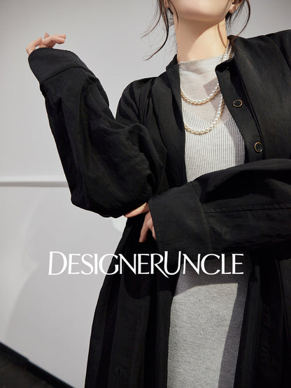 DGU "Ink Sequence" black long trench coat - BERU ?