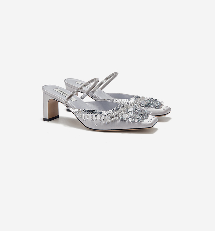 SHOESZOOO women's leather French half shoe high heels - MADE.