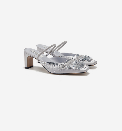 SHOESZOOO women's leather French half shoe high heels - MADE.