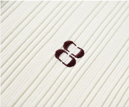 COMME MOI Lu Yan designer new women's Henry collar wool base T-shirt - OLIVIA.