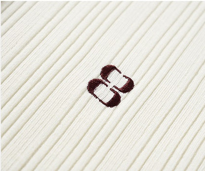 COMME MOI Lu Yan designer new women's Henry collar wool base T-shirt - OLIVIA.