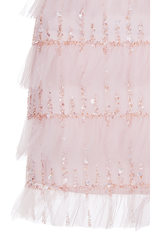 Wardrobes by Chen Light Luxury Embroidered Bead High Waist Short Dress-Safeera