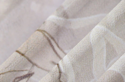 WANGXO | Silky Drape Smooth Georgette Vine-Inspired Geometric Print Entwined Twisted Shirt  -LYRA