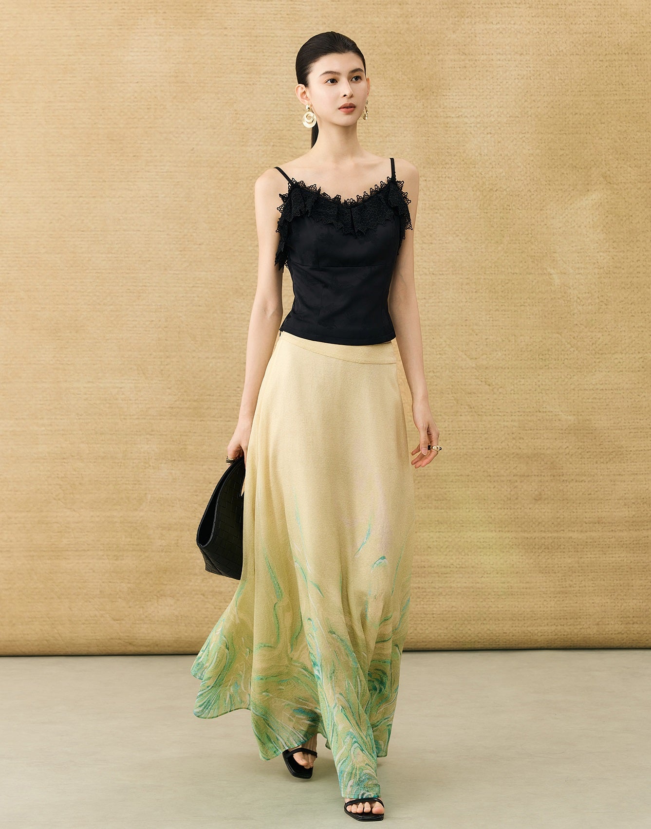 HECO Chinese High-end Acetate Lace Splicing Camisole - ZEPH.