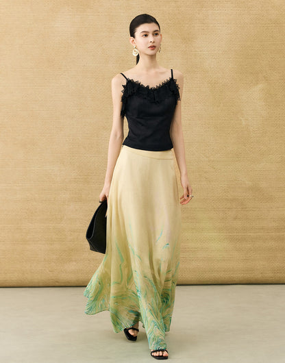 HECO Chinese High-end Acetate Lace Splicing Camisole - ZEPH.