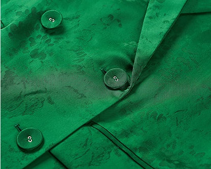 COMME MOI Lv Yan Designer Spring Women's Double-Breasted Suit &Suspender - AUTUMN.