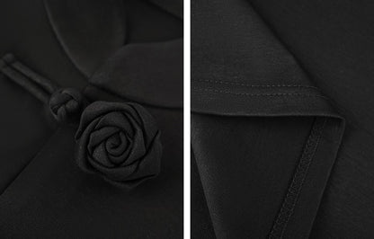 HECO Short Rose Sleeveless Mandarin Neckline Top - PRINCESS.