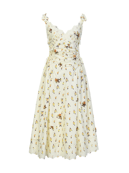 FAME pastoral print beaded floral slip dress - OLIVIA