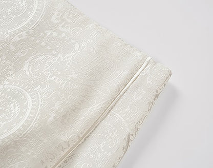 COMME MOI Lv Yan designer spring women's retro jacquard half-length fishtail dress - MARIA.