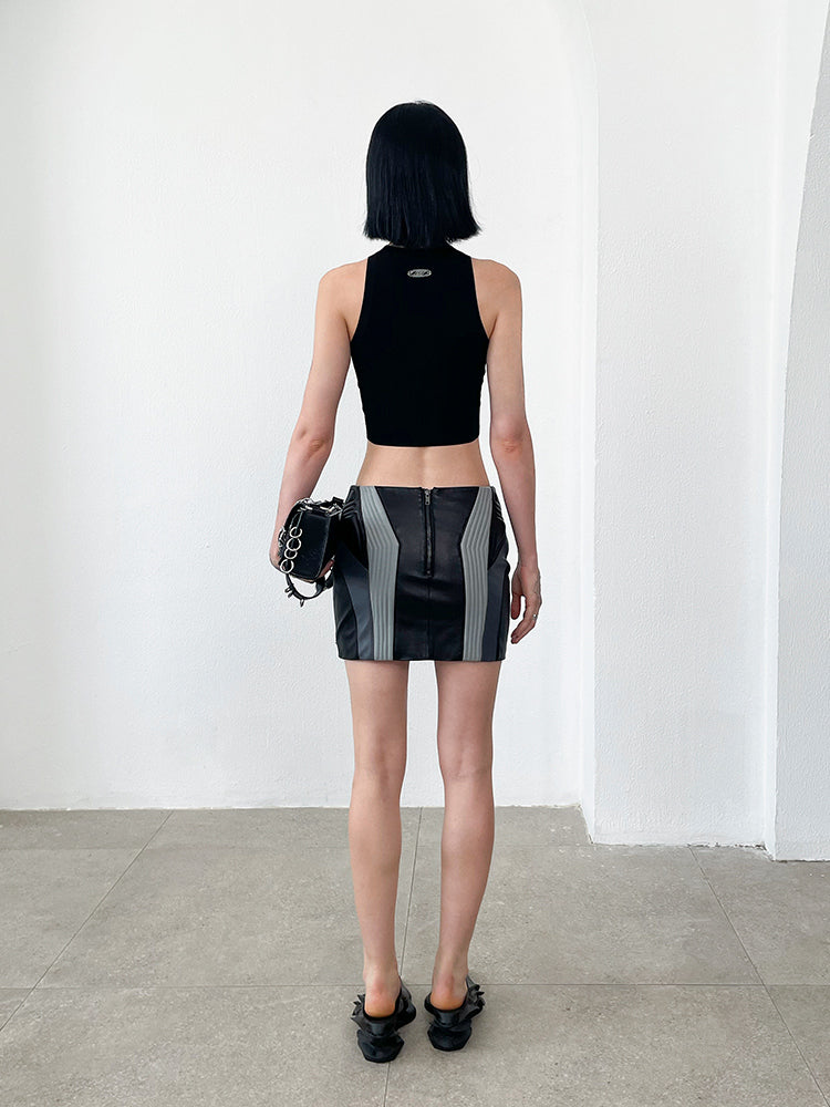 ANNAKIKI Niche Three-dimensional function stitching hip skirt-OLED
